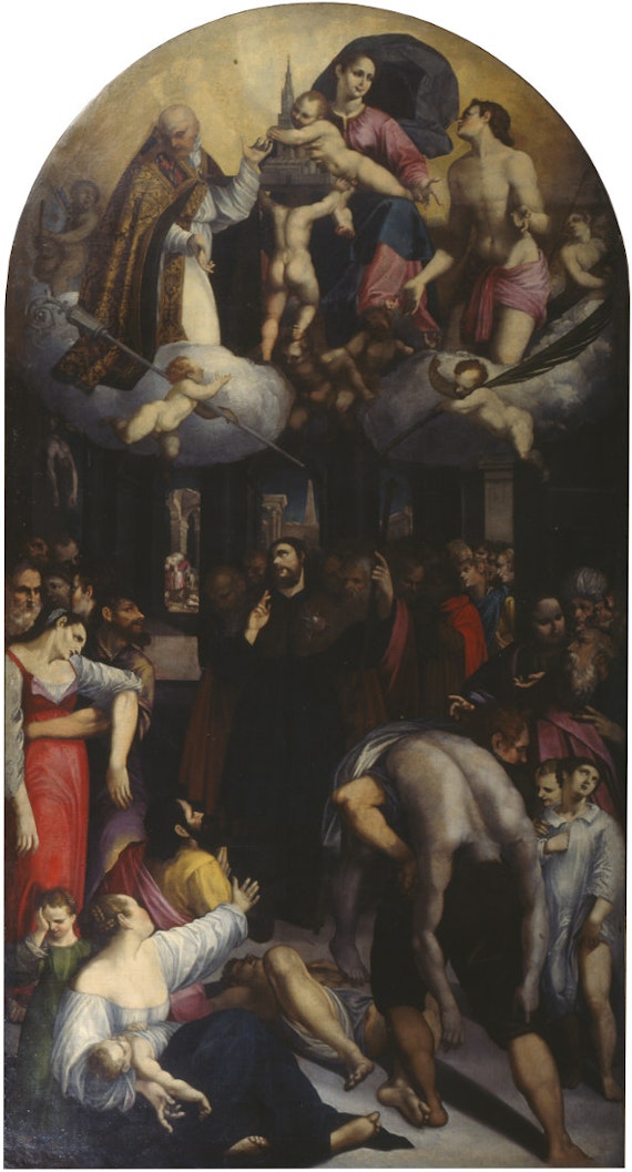 San Rocco intercede presso la Madonna contro la peste